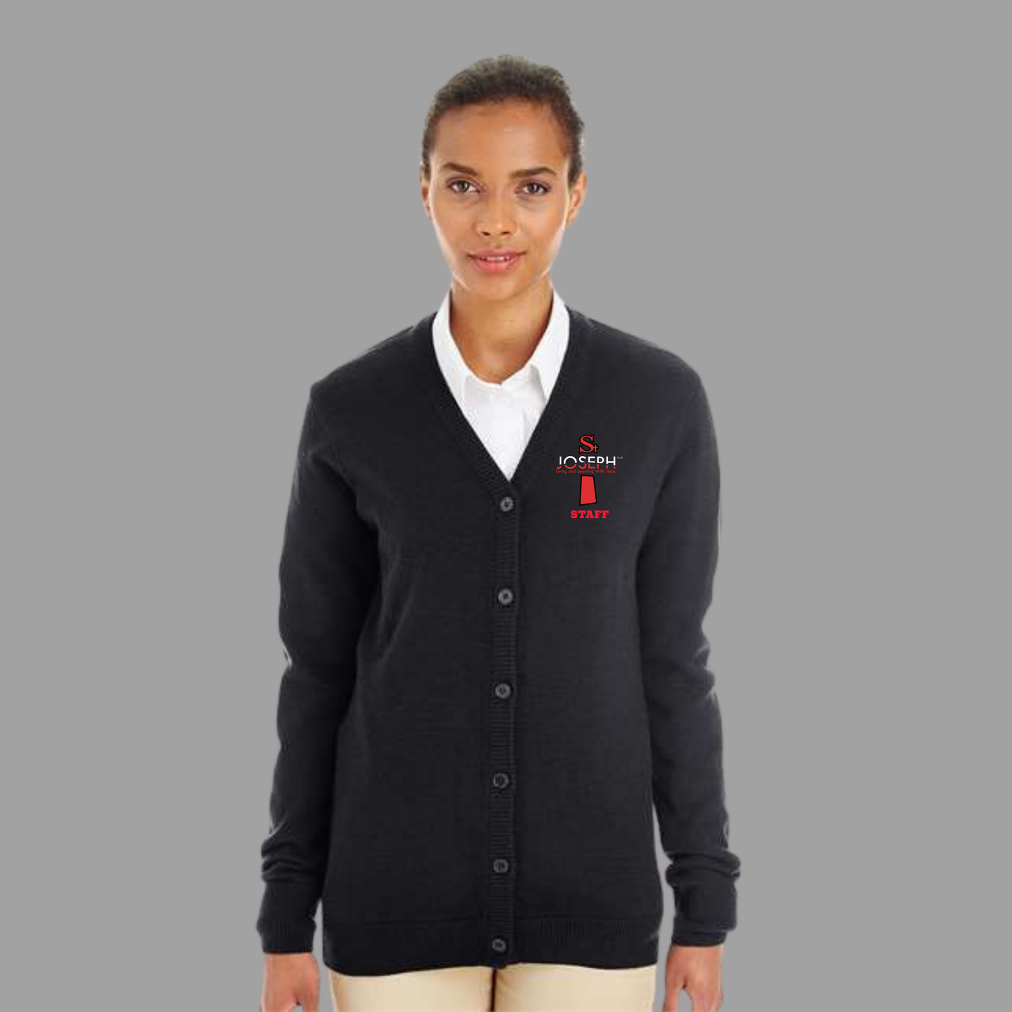 St. Jospeh Women's Pilbloc V-Neck Button Cardigan Sweater