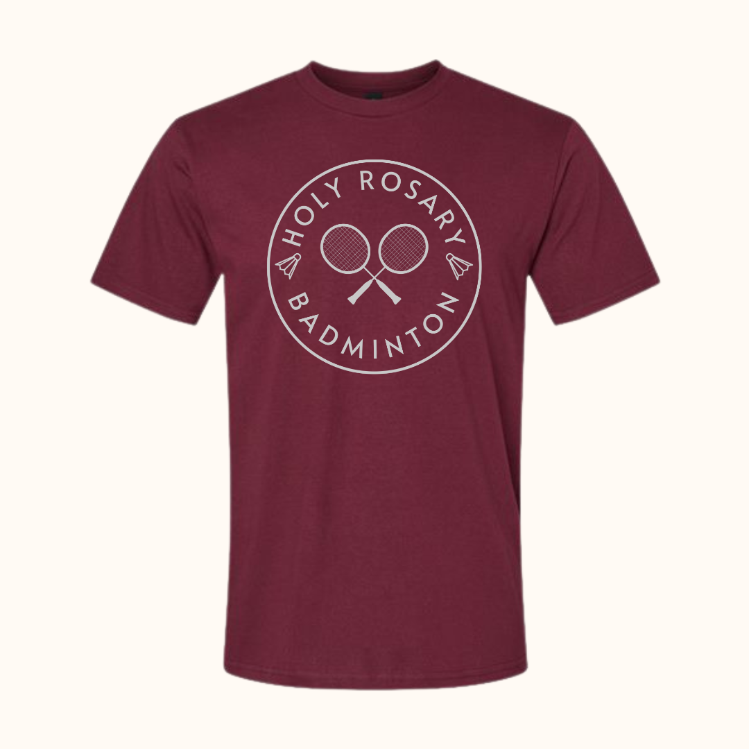 Holy Rosary Badminton Tee