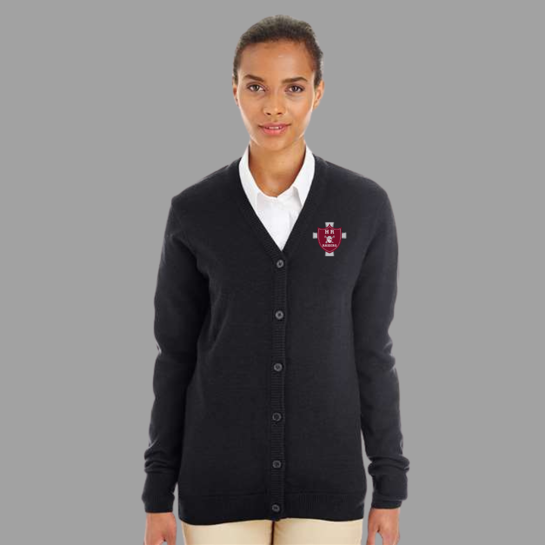 HRHS Women's Pilbloc V-Neck Button Cardigan Sweater