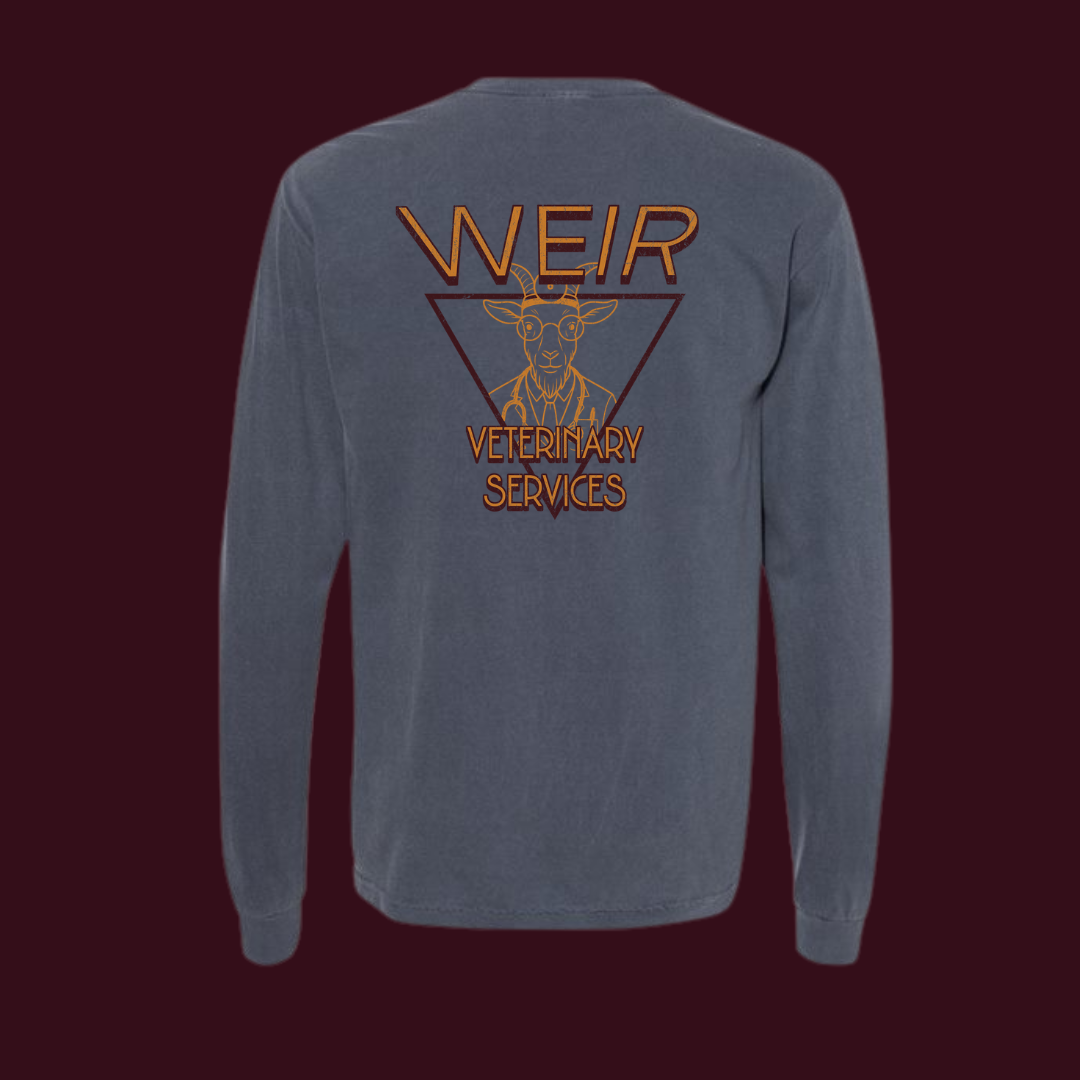Weir Veterinary Garment-Dyed Long Sleeve – Goat Doctor Edition