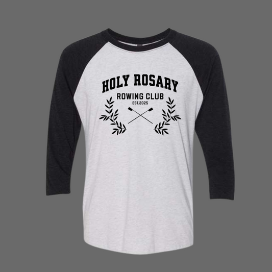 Holy Rosary Rowing Raglan Quarter Sleeves Shirt