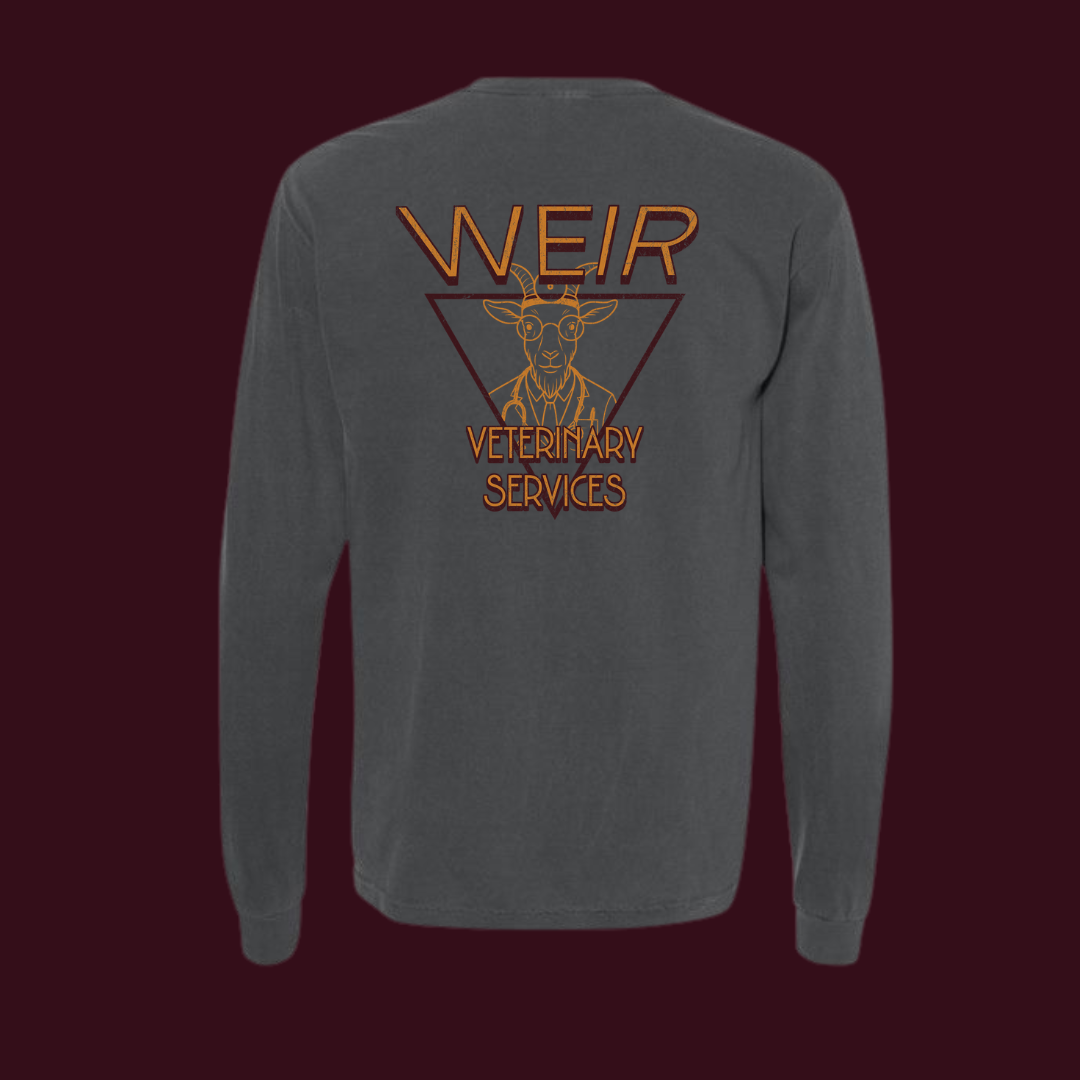 Weir Veterinary Garment-Dyed Long Sleeve – Goat Doctor Edition