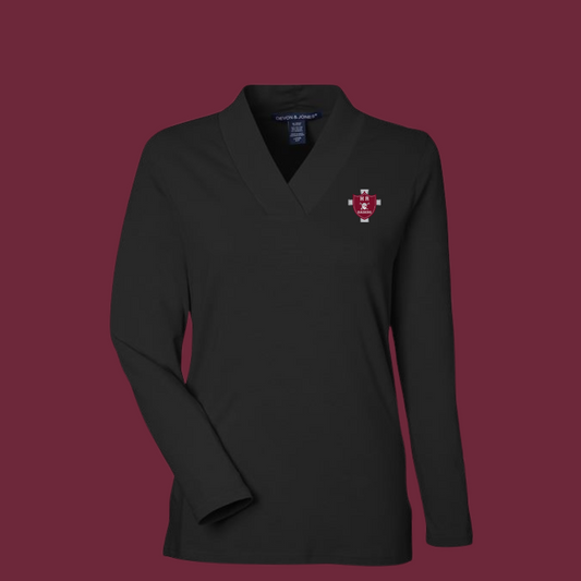 HRHS Women's Shawl Collar Knit Top