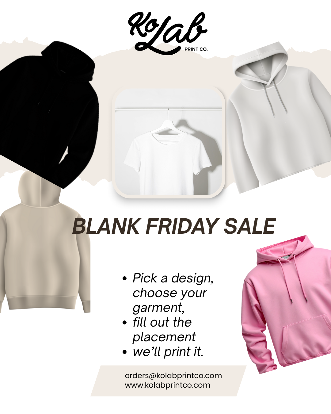 Blank Friday Custom Hoodie