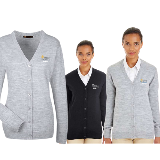 St. Thomas Staff Women's Pilbloc V-Neck Button Cardigan Sweater